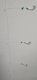 Sea Bass Fishing Hi-Lo Bottom Rig 3 Hook Glow Red Bead Tackle 3/0 Rolling Swivel