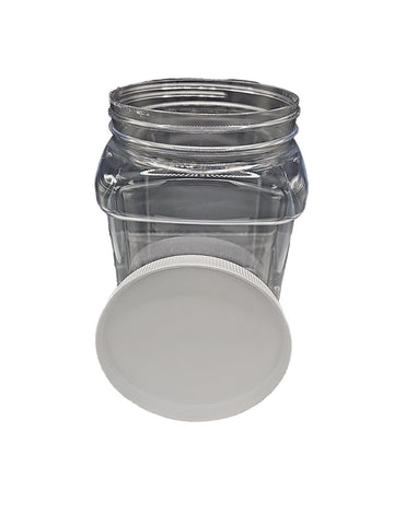 Plastic Grip Jars With Lid  1⁄2 Gallon Fishing Gulp Fish Bites Storage No Leak
