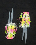 Hi-Lo Bottom Fishing Rig Single Silicone Skirt Teaser Glow Bead Hook Fluke Bass