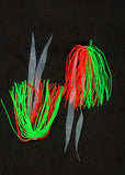 Hi-Lo Bottom Fishing Rig Single Silicone Skirt Teaser Glow Bead Hook Fluke Bass