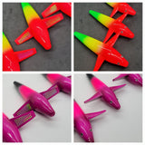 40 Lot Teaser Tuna Bird 5" in / 13 cm Saltwater Purple Black Pink Custom Color0