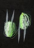 Hi-Lo Bottom Fishing Rig Single Silicone Skirt Teaser Glow Bead Hook Fluke Bass