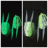 Hi-Lo Bottom Fishing Rig Single Silicone Skirt Teaser Glow Bead Hook Fluke Bass