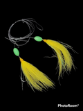 Fishing Bucktail Slide Hi-Lo 2 Teaser W/ M3 Hooks 6/0 Size Fluke Tackle
