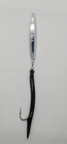 3 Black Ava Diamond Jigs 1,2,3oz Split Tube Tails Bluefish Striper Jigging Casting