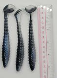 5 Fishing Tackle Shad Swimbait Paddle Tail 5 inch Ribbed Soft Plastic Bait