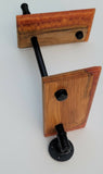 Epoxy Resin Double Corner Shelf and Matching Shelf Bronze Amber Color Gas Pipe