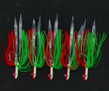 5 PLUS 1 Free Fishing Teaser Glass Minnow Style Silicone Skirt Lure Jig 6 Total