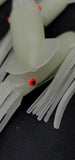 Fishing Squid Bulb Teaser Skirt 5" in / 13 cm Octopus Soft Glow Fluke Jig 10 Pc