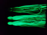 4 pcs Squid 12" in Skirt Fishing Lure Hoochie Bait Saltwater Soft Lure FREE SHIP