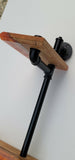 Epoxy Resin Double Corner Shelf and Matching Shelf Bronze Amber Color Gas Pipe
