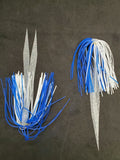 Silicone Fishing Skirt 4" w/ Glow Tails Fishing Lure Rig Teaser Micro Tackle 10
