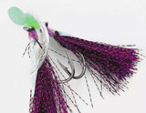 Hi Lo Sabiki Rig Fishing 6\0 Hook w\ Flasher 40lb Mono Glow Bead Fluke Sea Bass