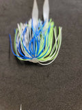 Silicone Fishing Skirt 4" w/ Glow Tails Fishing Lure Rig Teaser Micro Tackle 10