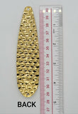 4.75" in/ 12 cm Fishing Flutter Spoon Hex Pattern 50 pack brass plated GOLD Fish