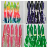 9" Bulb Shell Squid Hoochie Skirt Tuna Trolling Big Game Lure Offshore Saltwater