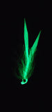 Fishing Teaser Flies Tackle Saltwater 3/8 6/0 Mustad Hook Silicone Skirt 4 Glow