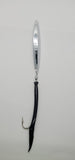 3 Black Ava Diamond Jigs 1,2,3oz Split Tube Tails Bluefish Striper Jigging Casting