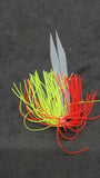 Silicone Fishing Skirt 4" w/ Glow Tails Fishing Lure Rig Teaser Micro Tackle 10