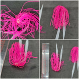 40 Silicone Fishing Skirt 4"in/10 cm Glow Tails Fishing Lure Teaser Micro Tackle