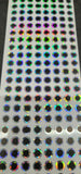 2d Flat Eyes Stick On Fishing Lure Silver Reflective 10k Lot Tackle 10mm