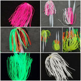 Hi-Lo Bottom Fishing Rig Double Silicone Skirt Teaser Glow Bead Hook Fluke Bass