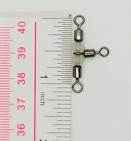 3-Way Beaded Rolling T Swivel Fishing Tackle 75lbs