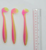 5 Fishing Tackle Shad Swimbait Paddle Tail 5 inch Ribbed Soft Plastic Bait