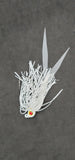 Fishing Teaser Flies Tackle Saltwater 3/8 6/0 Mustad Hook Silicone Skirt 4 Glow