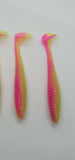 5 Fishing Tackle Shad Swimbait Paddle Tail 5 inch Ribbed Soft Plastic Bait