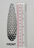 4.75" in / 12 cm  Fishing Flutter Spoon Hex Pattern 50 pack brass silver finish