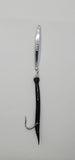 3 Black Ava Diamond Jigs 1,2,3oz Split Tube Tails Bluefish Striper Jigging Casting