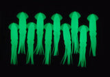 Fishing Squid Bulb Teaser Skirt 5" in / 13 cm Octopus Soft Glow Fluke Jig 10 Pc