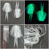40 Silicone Fishing Skirt 4"in/10 cm Glow Tails Fishing Lure Teaser Micro Tackle
