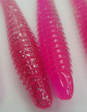 5 Fishing Tackle Shad Swimbait Paddle Tail 5 inch Ribbed Soft Plastic Bait Pink