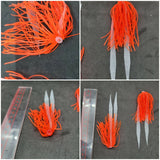 40 Silicone Fishing Skirt 4"in/10 cm Glow Tails Fishing Lure Teaser Micro Tackle