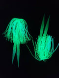 40 Silicone Fishing Skirt 4"in/10 cm Glow Tails Fishing Lure Teaser Micro Tackle