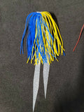 Silicone Fishing Skirt 4" w/ Glow Tails Fishing Lure Rig Teaser Micro Tackle 10
