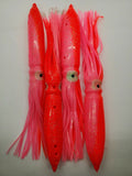 3 Pack Fishing Bulb Squids Skirt Lures Hoochie Offshore Trolling Lure Saltwater