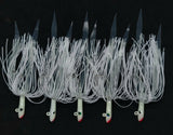 3 Tsunami Stlye Glass Minnow Silicone Skirt Teaser Lure Jig Bottom Fishing Glow