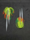 40 Silicone Fishing Skirt 4"in/10 cm Glow Tails Fishing Lure Teaser Micro Tackle