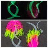 40 Silicone Fishing Skirt 4"in/10 cm Glow Tails Fishing Lure Teaser Micro Tackle