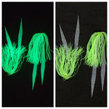 Silicone Fishing Skirt 4"in/10 cm Glow Tails Fishing Lure Teaser Micro Tackle DY