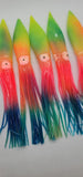 9" Bulb Shell Squid Hoochie Skirt Tuna Trolling Big Game Lure Offshore Saltwater