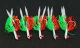 5 Teaser Stlye Glass Minnow Silicone Skirt Lure Jig Nuclear Bottom Fishing Fluke