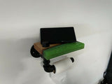New Hot Floating River Shelf TP Holder Epoxy Resin Live Edge Steampunk Handmade