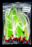 Fishing Bucktail Hair Teaser Slide Tube Fluke Bass Rig Jig 5 or 25 Pack