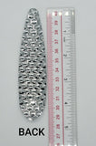4.75" in / 12 cm  Fishing Flutter Spoon Hex Pattern 50 pack brass silver finish