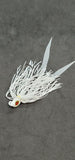 Fishing Teaser Flies Tackle Saltwater 3/8 6/0 Mustad Hook Silicone Skirt 4 Glow