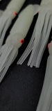 Fishing Squid Bulb Teaser Skirt 5" in / 13 cm Octopus Soft Glow Fluke Jig 10 Pc